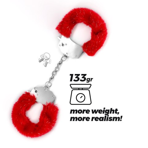 Crushious - Lunyvan S.L. CRUSHIOUS SPANGLE METAL CUFFS WITH PLUSH RED