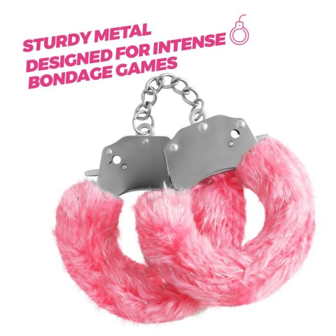 Crushious - Lunyvan S.L. CRUSHIOUS SPANGLE METAL HANDCUFFS WITH PLUSH IN PINK