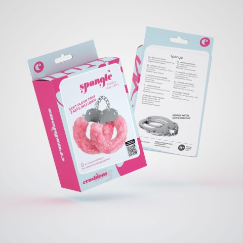 Crushious - Lunyvan S.L. CRUSHIOUS SPANGLE METAL HANDCUFFS WITH PLUSH IN PINK