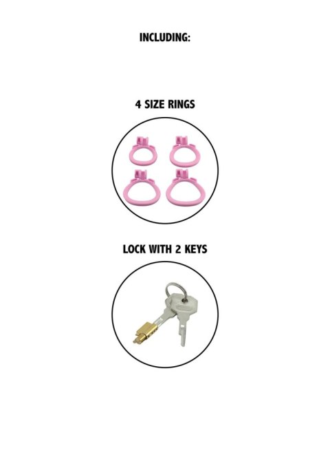 SCALA Penis Prison Cock Cage Short Pink