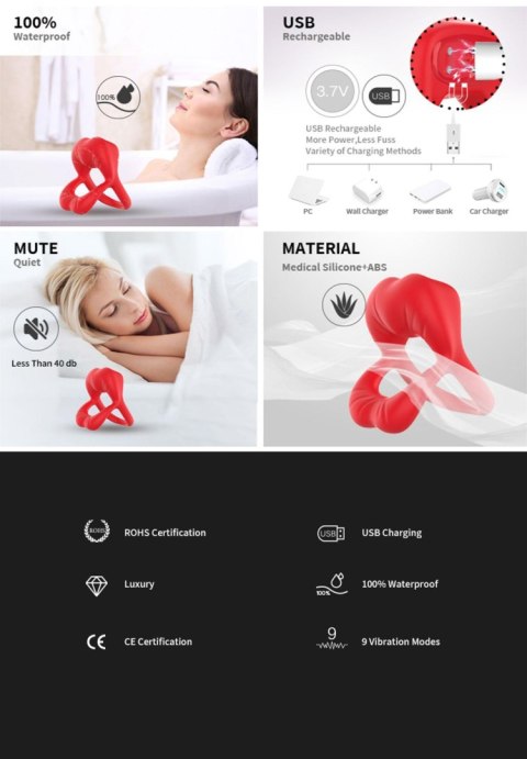 Boys of Toys Sp. z o.o. Big Mouth Red 9 vibration function