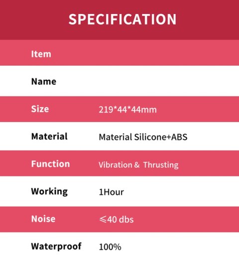 Boys of Toys Sp. z o.o. Jackal Red 9 vibration function
