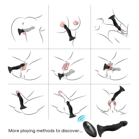 Boys of Toys Sp. z o.o. Optimus Black, 9 vibration functions, Remote control