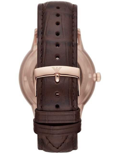 Emporio Armani Zegarek męski EMPORIO ARMANI SKELETON AUTOMATIC AR60039 (zi055b)