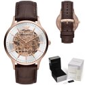 Emporio Armani Zegarek męski EMPORIO ARMANI SKELETON AUTOMATIC AR60039 (zi055b)