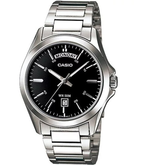 Casio ZEGAREK MĘSKI CASIO MTP-1370D-1A1V (zd025b) + BOX