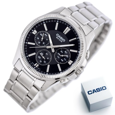 Casio ZEGAREK MĘSKI CASIO MTP-1375D-1AVDF (zd112b) + BOX