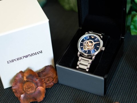 Emporio Armani Zegarek męski EMPORIO ARMANI LUIGI Open Heart AUTOMATIC AR60036