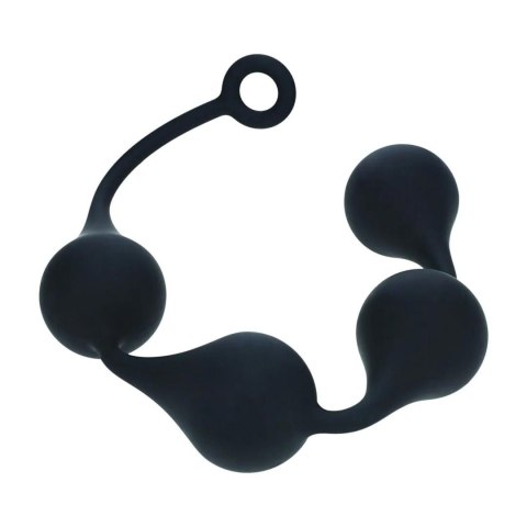 SHOTS Silicone Waterdrop Anal Balls - XL - 50mm - Black