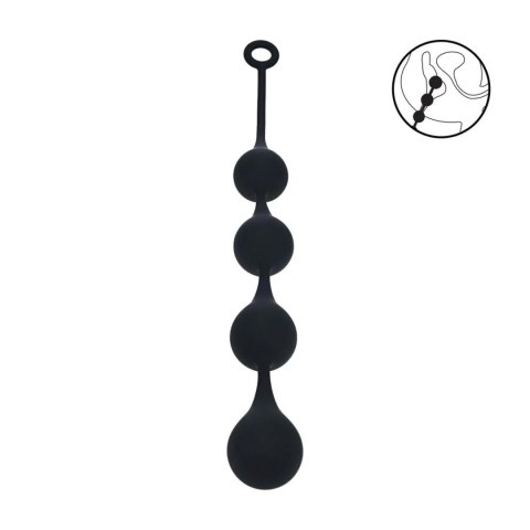 SHOTS Silicone Waterdrop Anal Balls - XL - 50mm - Black