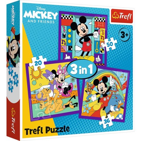 Trefl Trefl: Puzzle 3w1 - Miki i jego wesoła ekipa