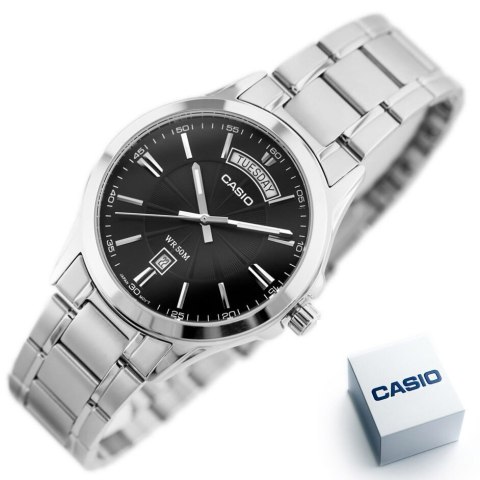 Casio ZEGAREK MĘSKI CASIO MTP-1381D-1AVDF (zd076a) + BOX