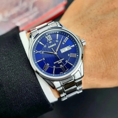 Casio ZEGAREK MĘSKI CASIO MTP-1384D-2A + BOX