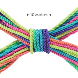 SHOTS Polyester Bondage Rope - 32.8 ft / 10 m - Multicolor Bright