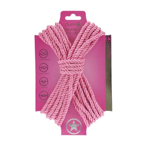 SHOTS Polyester Bondage Rope - 32.8 ft / 10 m - Pink