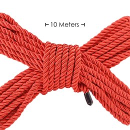 SHOTS Polyester Bondage Rope - 32.8 ft / 10 m - Red