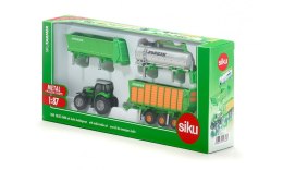Siku Siku: Farmer - 1:87: Traktor z naczepą, przyczepą i cysterną (set)