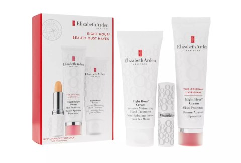 Zestaw Elizabeth Arden 8 Hour Treatment Cream Skin 50ml + Cream Intensive Moisturizing Hand Treatment 75ml + Lip Protectant Stic