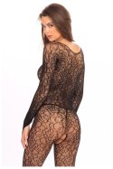 TONGA CROTCHLESS LACE BODYSTOCKING BLACK, S/M