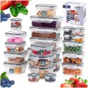 ZESTAW 24 POJEMNIKÓW NA ŻYWNOŚĆ Z POKRYWAMI I USZCZELKAMI 229159