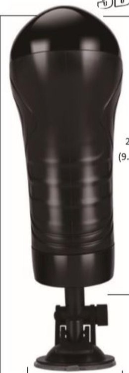 POWER ESCORTS Bull power black wallmounted vibrating masturbator