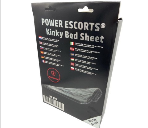 POWER ESCORTS Power Escorts - BR190 - Kinky Bed Sheet Black - 160 x 227 CM