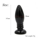 POWER ESCORTS Rocket drill 3,4 inch black anal plug 3,4 inch / 8,7 cm