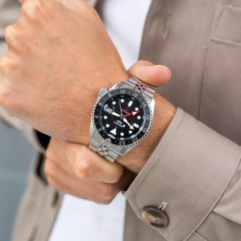 Seiko ZEGAREK MĘSKI SEIKO 5 SPORTS SSK001K1 GMT AUTOMAT WR100 + BOX