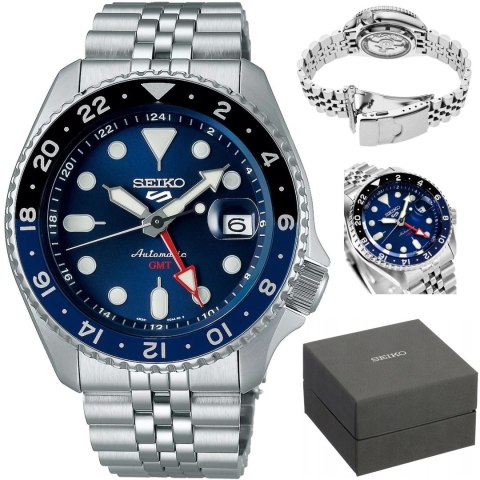 Seiko ZEGAREK MĘSKI SEIKO 5 SPORTS SSK003K1 GMT AUTOMAT WR100 + BOX