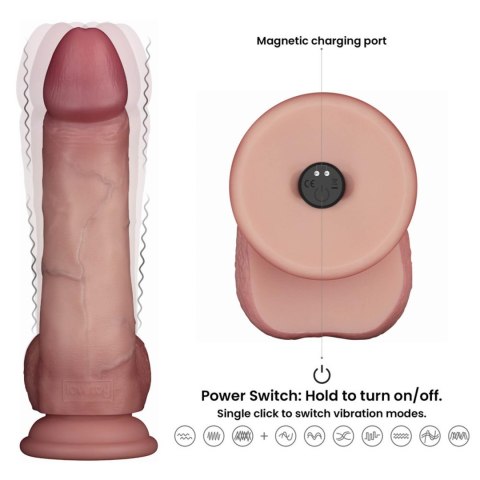 LoveToy - Boys of Toys Sp. z o.o. (dystrybutor) 8" Vibrating Sliding Skin Pro II Dual Layer Silicone Dong