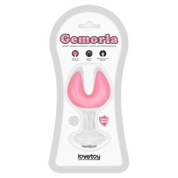 LoveToy - Boys of Toys Sp. z o.o. (dystrybutor) Gemoria Silicone Butt Plug - Dual Crescent (Glow-In-The-Dark)
