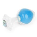 LoveToy - Boys of Toys Sp. z o.o. (dystrybutor) Gemoria Silicone Butt Plug (Glow-In-The-Dark) - blue