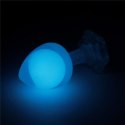 LoveToy - Boys of Toys Sp. z o.o. (dystrybutor) Gemoria Silicone Butt Plug (Glow-In-The-Dark) - blue