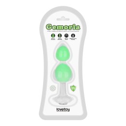 LoveToy - Boys of Toys Sp. z o.o. (dystrybutor) Gemoria Silicone Butt Plug (Glow-In-The-Dark) - green
