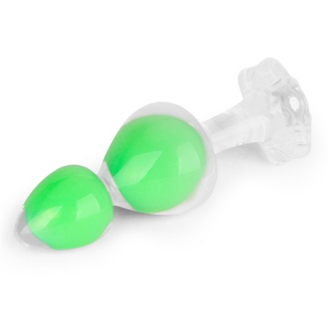 LoveToy - Boys of Toys Sp. z o.o. (dystrybutor) Gemoria Silicone Butt Plug (Glow-In-The-Dark) - green