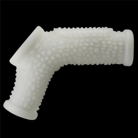 LoveToy - Boys of Toys Sp. z o.o. (dystrybutor) Vibrating Drip Knights Ring with Scrotum Sleeve (White)