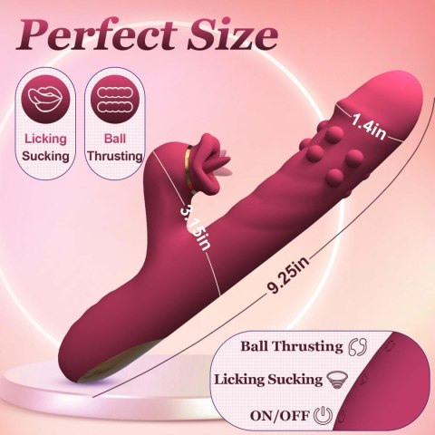 Boys of Toys Sp. z o.o. Silicone Vibrator - 7 rotating functions and 7 licking functions