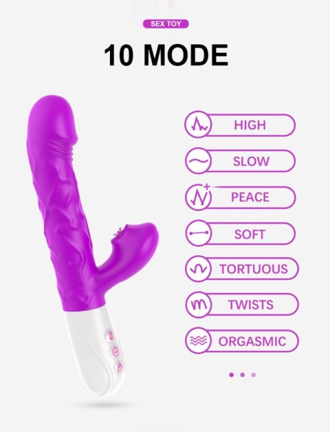 Boys of Toys Sp. z o.o. Wibrator- SiliconeTongue Vibrator, USB 10 Function