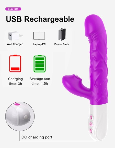 Boys of Toys Sp. z o.o. Wibrator- SiliconeTongue Vibrator, USB 10 Function