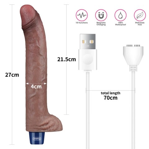 LoveToy - Boys of Toys Sp. z o.o. (dystrybutor) 11" REAL SOFTEE Rechargeable Silicone Vibrating Dildo