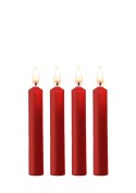 Teasing Wax Candles 4-Pack Red - Czerwony Zestaw Świec Do Bdsm Ouch! by Shots
