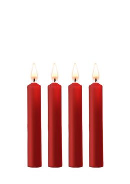 Teasing Wax Candles 4-Pack Red - Czerwony Zestaw Świec Do Bdsm Ouch! by Shots