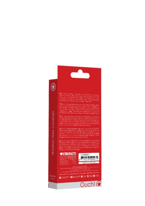 Teasing Wax Candles 4-Pack Red - Czerwony Zestaw Świec Do Bdsm Ouch! by Shots