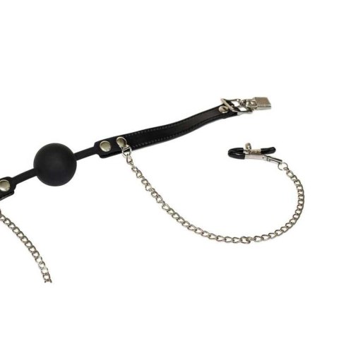 Intimate Distribution Ball Gag with nipple clamps Party Hard Hentai