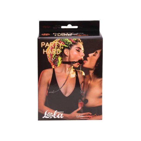 Intimate Distribution Ball Gag with nipple clamps Party Hard Hentai