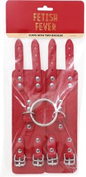 Intimate Distribution Fetish Fever - Cuffs with two buckles - Red