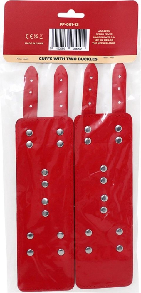 Intimate Distribution Fetish Fever - Cuffs with two buckles - Red