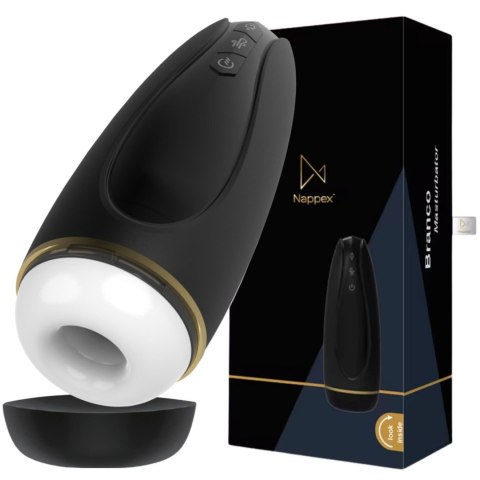 Intimate Distribution Masturbator - Nappex™ Branco Black - Premium Mastubators (10 Languages