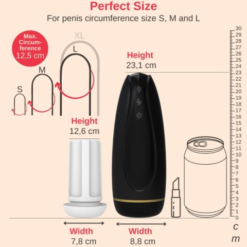 Intimate Distribution Masturbator - Nappex™ Branco Black - Premium Mastubators (10 Languages