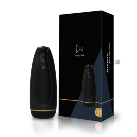 Intimate Distribution Masturbator - Nappex™ Branco Black - Premium Mastubators (10 Languages